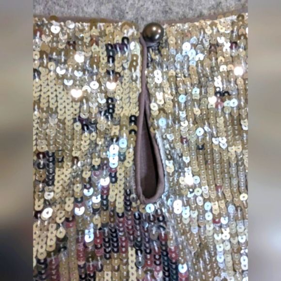 Anthropologie Eva Franco Sleeveless Silver Sequin tank NWT - Picture 6 of 9